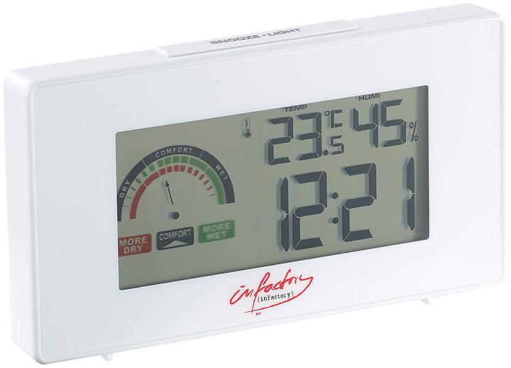 Produktbild Infactory Digitaler Funkwecker mit Thermometer und Hygrometer