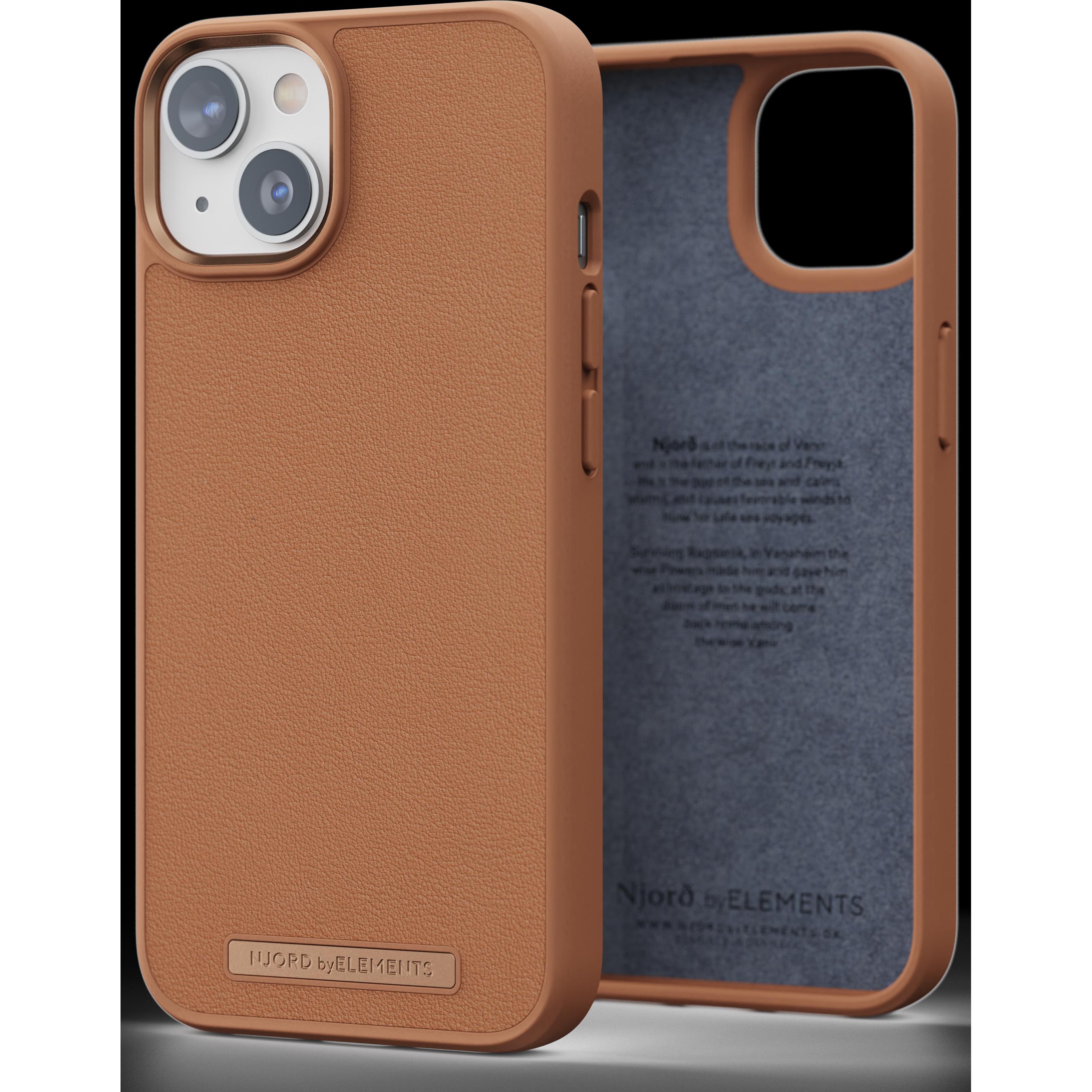Njord Genuine Leather Case Iphone 14 (Apple iPhone 14), Smartphone Hülle, Braun