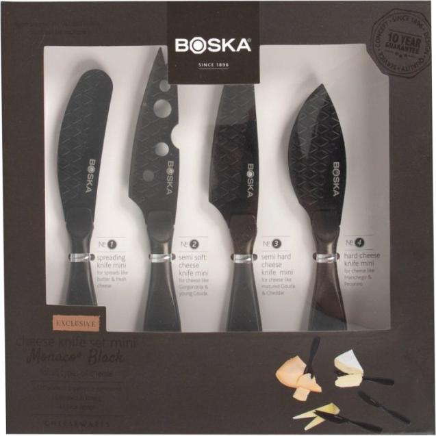 Produktbild Boska Käsem.-Set Mini Monaco+ Schwarz schwarz Edelstahl 190x190x24