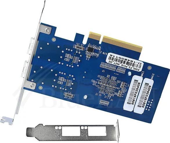 Actual product image BlueLAN Converged Network Adapter X520-DA2, Ethernet, FCoE, 10GbE Dual Port SFP+, Chipset: Intel 82599, PC (Mini PCI Express)