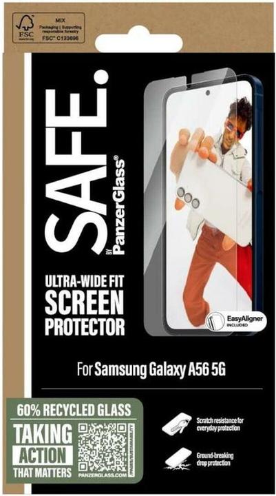Actual product image PanzerGlass Safe By Screen (1 pcs., Samsung Galaxy A55, Samsung Galaxy A56)