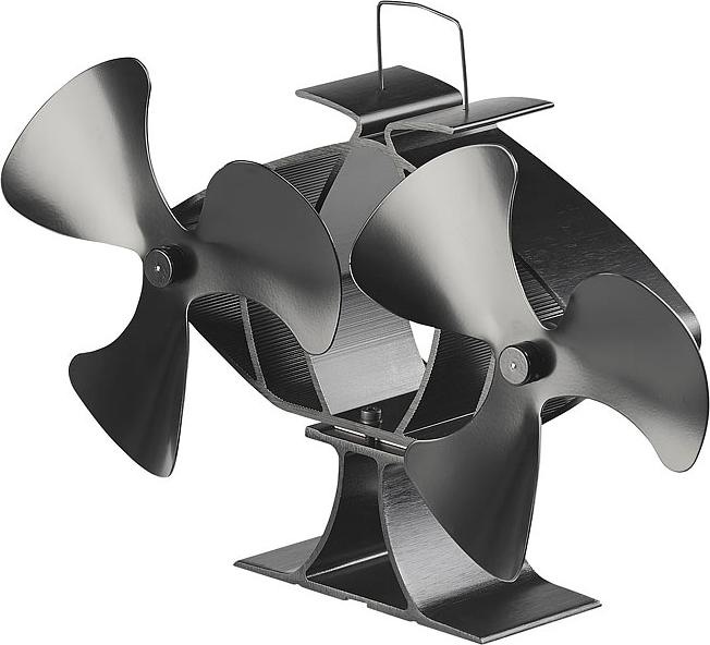 Carlo Milano Stromloser Kaminofen-Doppel-Ventilator