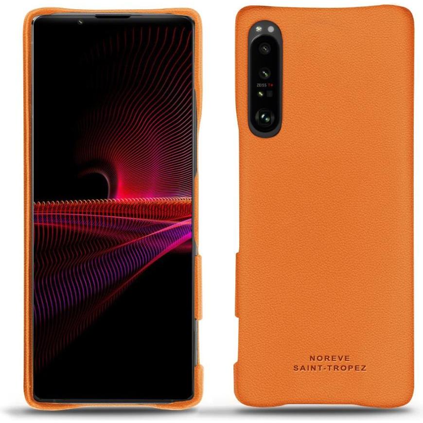 Noreve Lederschutzhülle (Sony Xperia 1 III), Smartphone Hülle, Orange