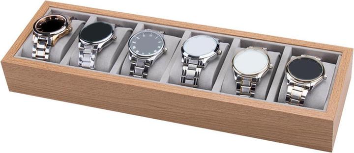 Image du produit JTI Montres box en bois - 6 compartiments
