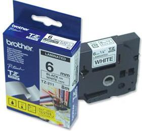 Produktbild Brother TZe-211 (0.60 cm, Schwarz, Weiss)