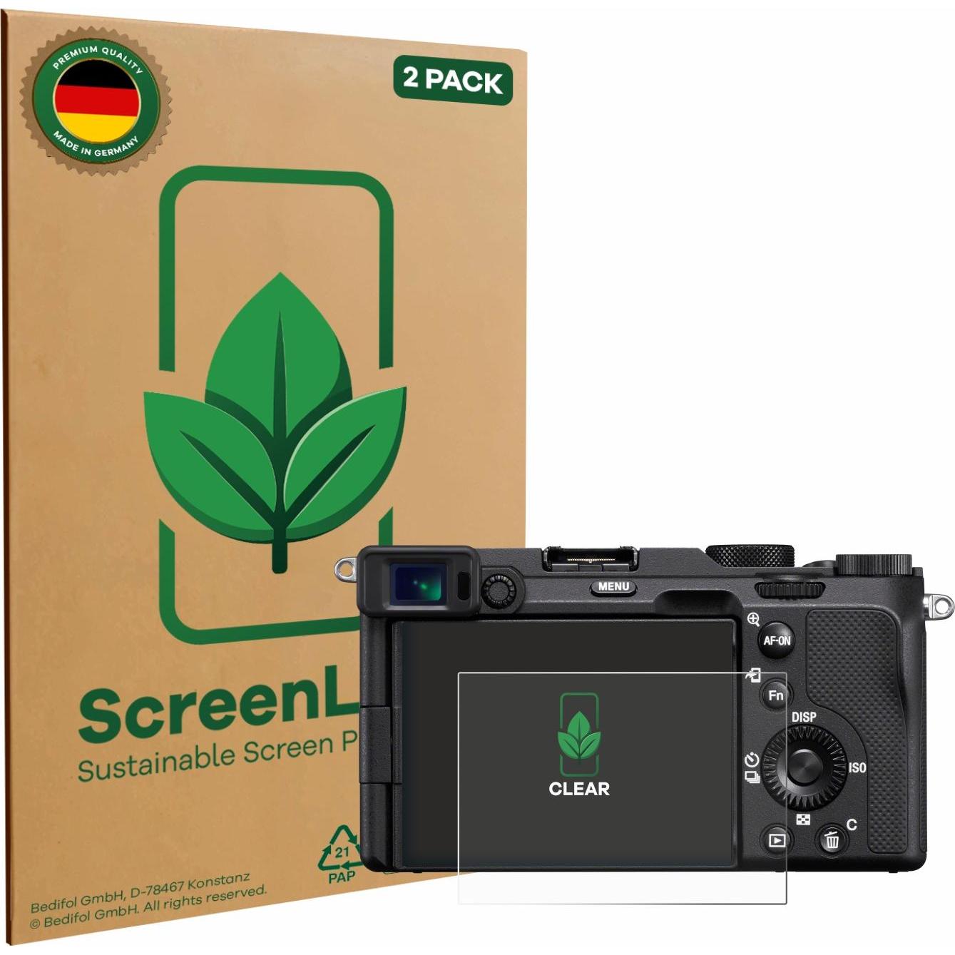 ScreenLeaf Schutzfolie nachhaltiger Displayschutz Display Schutz Folie Klar Transparent (Displayschutz, A7C), Kameraschu...
