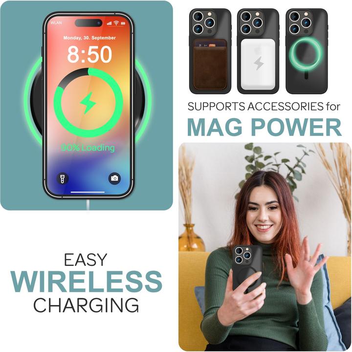 Produktbild Nalia Matte Hybrid Hülle mit MagSafe Funktion (Apple iPhone 16 Pro Max)