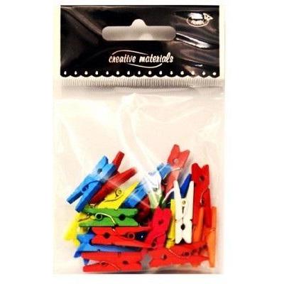 Galeria Hobby Kleine bunte Wäscheklammern, ca. 25 Stk, Accessori per stirare + cura del bucato, Multicolore