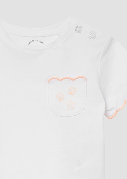Produktbild S.Oliver T-Shirt Jersey-T-Shirt mit Bogenkante und Brusttasche (86)