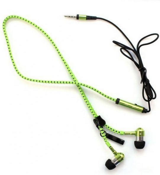 Immagine prodotto Hermex Auricolare In Ear ZIPPER con telecomando VERDE per tutti gli smartphone Android (Cablato)
