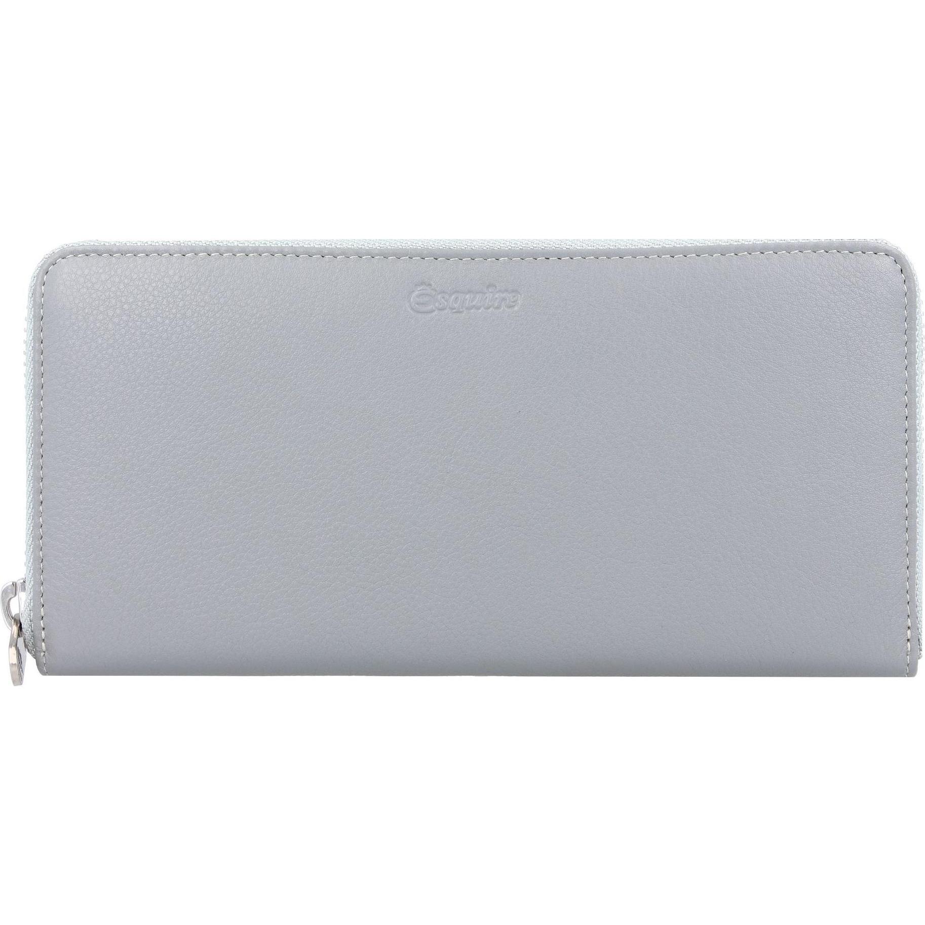 Esquire, Damen, Portemonnaie, Viktoria Geldbörse RFID Leder 19 cm, Grau