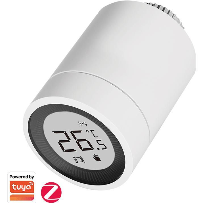 LogiLink Wi-Fi Smart Zigbee Thermostat-Heizkörperventil, Frostschutz, Tuya kompatibel, Termostato