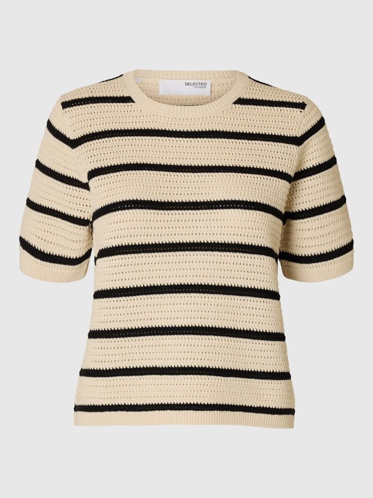 Image du produit Selected Femme Slfvinna Ss Structure Knit O-Neck Noos (M)