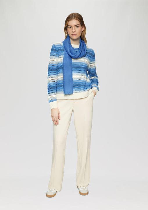 Immagine prodotto s.Oliver Tuch Gestreifter Schal aus Webware mit Fransen