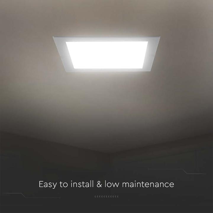 Produktbild V-TAC LED-Einbauleuchte VT-61018, EEK: F, 18 W, 1850 lm, 3000 K, weiss (1850 lm)