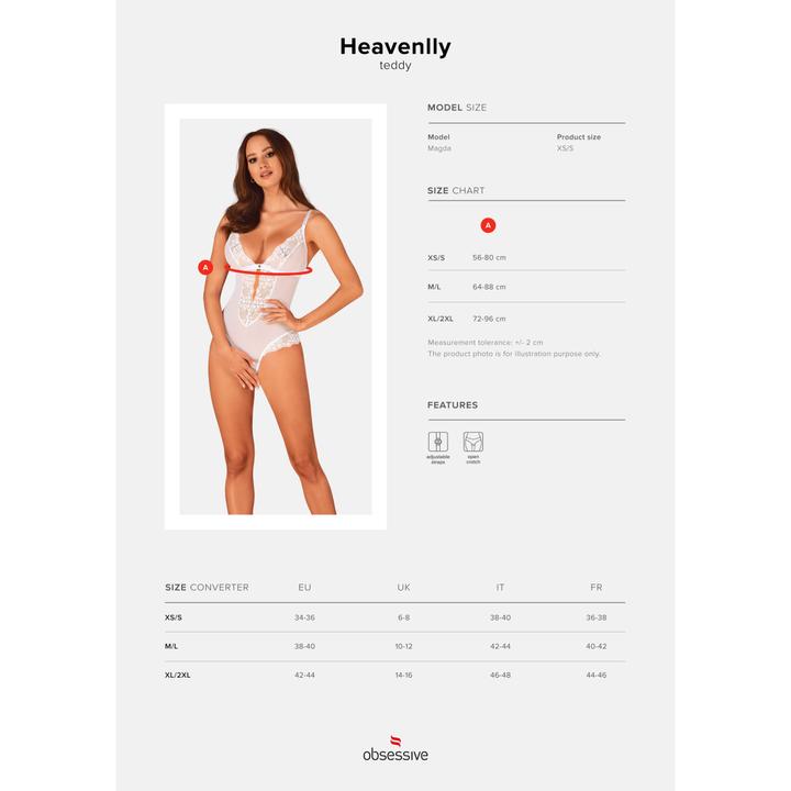 Produktbild Obsessive HEAVENLY Crotchless Teddy M/L (M, L)