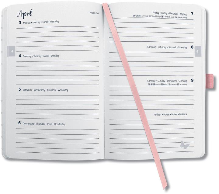 Image du produit Jolie Agenda Flair 2026 J6111 1W/2S rose pink ML A5 (Allemand, Français, Néerlandais, Anglais)