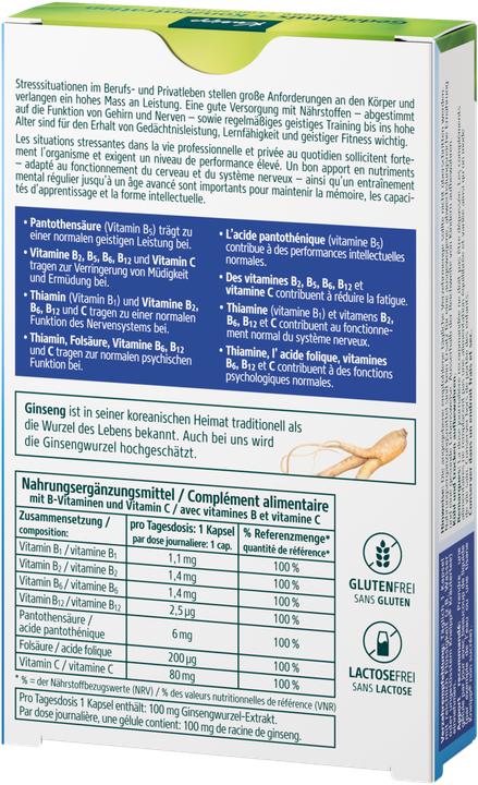 Nährwerte und Zutaten Kneipp Gedächtnis + Konzentration (30 Stück, Kapseln, 15 g)