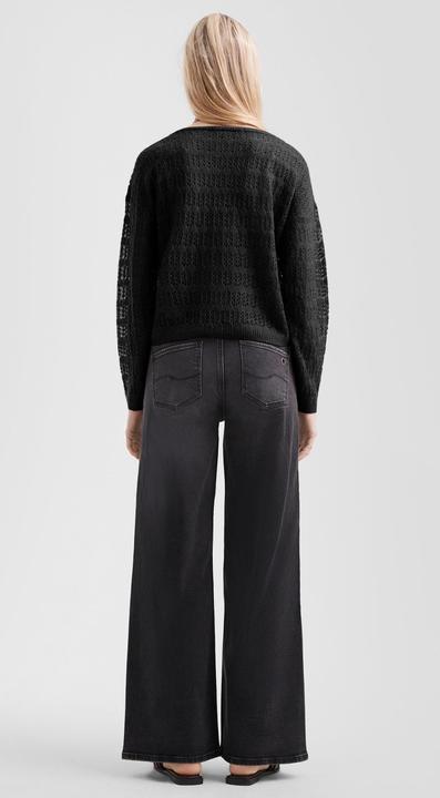 Produktbild s.Oliver Strickpullover Zarter Pullover mit offenem Ajourmuster (XL)