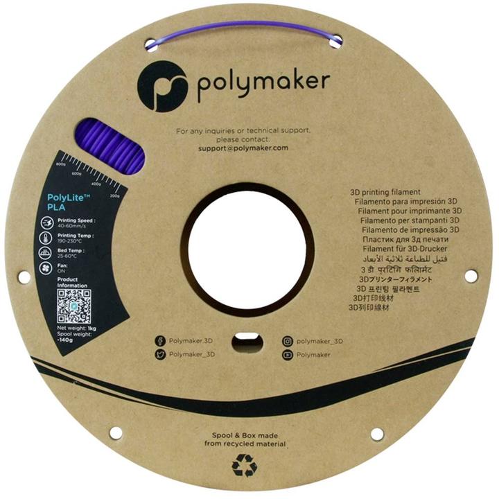Produktbild Polymaker PolyLite PLA (1.75, 1 kg) (PLA, 1.75 mm, 1000 g, Transparent, Violett, Rosa)