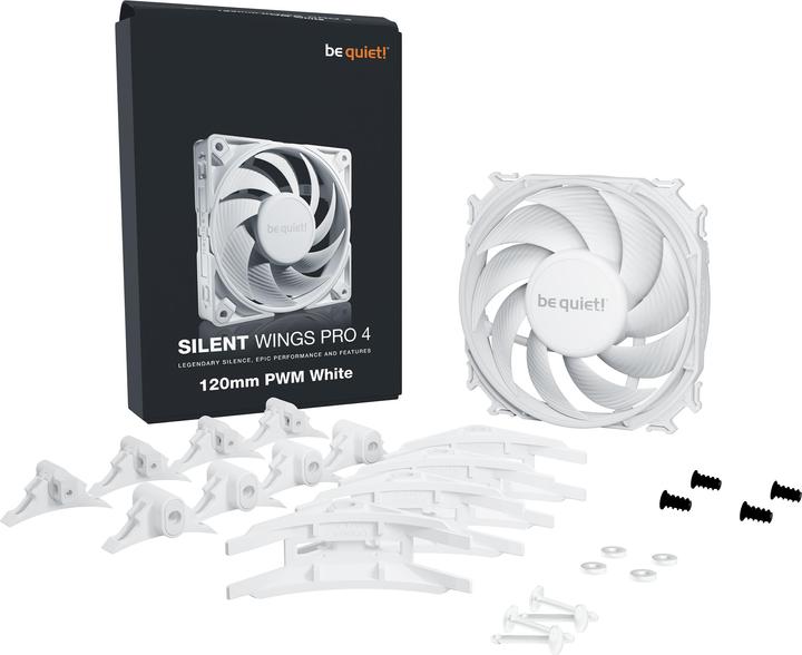Actual product image be quiet! SILENT WINGS PRO 4 White 120mm PWM (120 mm, 1 x)