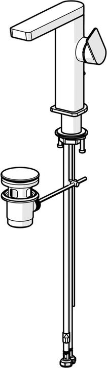 Actual product image Hansa Stela washbasin mixer, with pop-up waste, chrome-plated