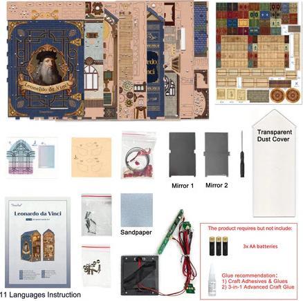 Actual product image Tonecheer Leonardo Da Vinci - Book Nook