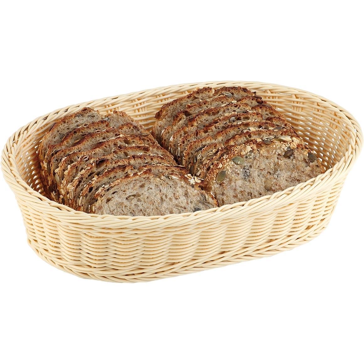 Thumbnail - APS Economic Tisch-/Buffetkorb oval, braun, Höhe: 80 mm, Länge: 230 mm, Brotaufbewahrung, Braun