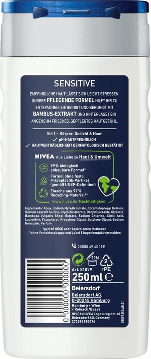 Actual product image NIVEA MEN Sensitive (250 ml)