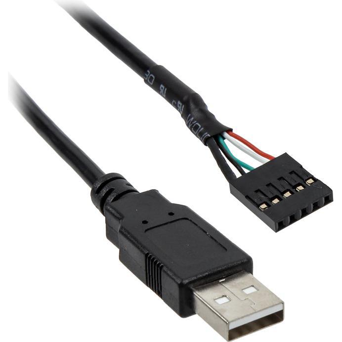 Thumbnail - Aqua Computer USB-Kabel A-Stecker auf Buchsenleiste, Wasserkühlung Überwachung, Schwarz