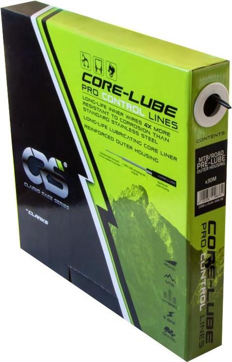 Clarks RACE SERIES Brems- und Schaltgehäuse, Core-Lube Brems- und Schaltgehäuse-Spenderbox, 30-Meter