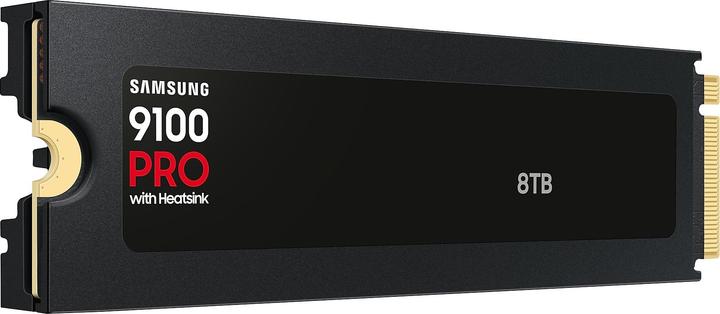 Actual product image Samsung 8TB 9100 PRO with Heatsink M.2 NVMe SSD (8000 GB, M.2 2280)