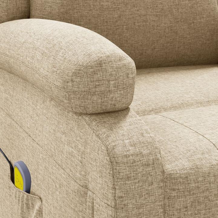 Produktbild vidaXL Massagesessel Fernsehsessel Relaxsessel Sessel Liegesessel Creme Stoff