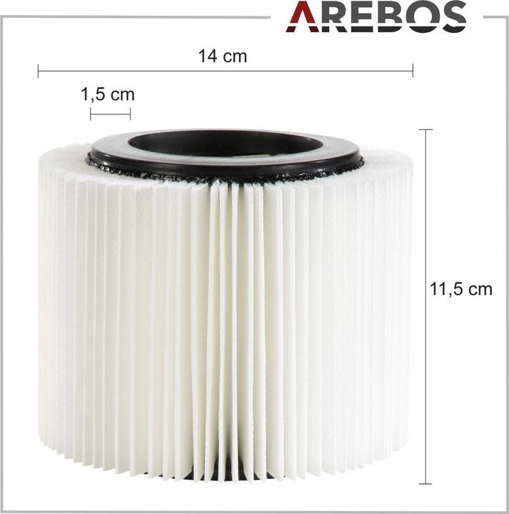 Immagine prodotto Arebos Filtro Hepa per aspirapolvere industriali