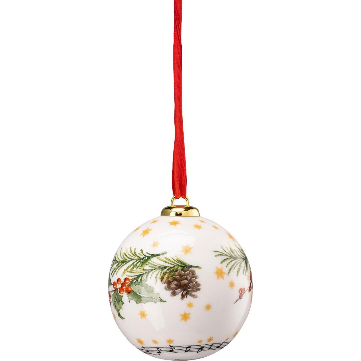 Thumbnail - Hutschenreuther, Christbaumschmuck, Porzellankugel Weihn.Lieder (1 -teilig)