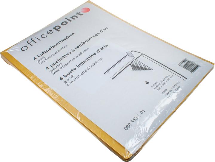 Neutral Luftpolstertaschen gross 4er GROSS braun, 250x350x50mm (4 x)