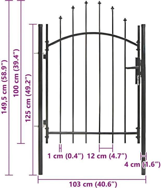 Produktbild vidaXL Zauntor