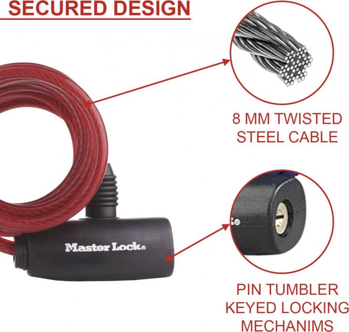 Actual product image Master Lock Spiral lock (180 cm)
