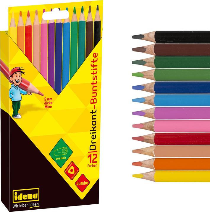Idena Coloured pencils Jumbo triangular 12s FSC100% (12x)