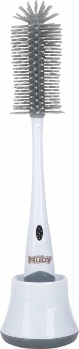 Nuby Nûby Flaschenbürste aus Silikon mit Halter in weiss