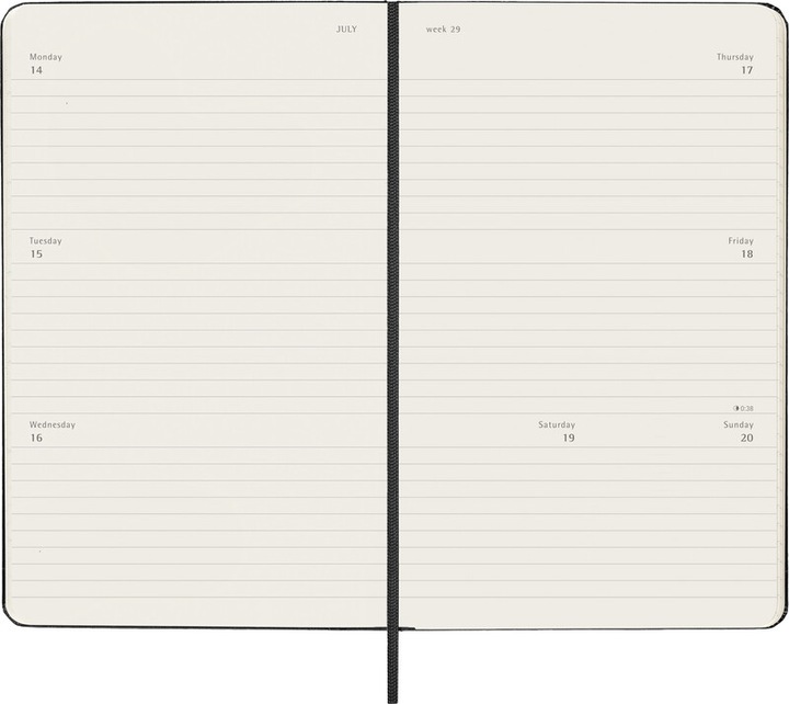 Productafbeelding Moleskine Schüleragenda Hard Cover Weekly Horizontal (13 x 21 cm, Engels)