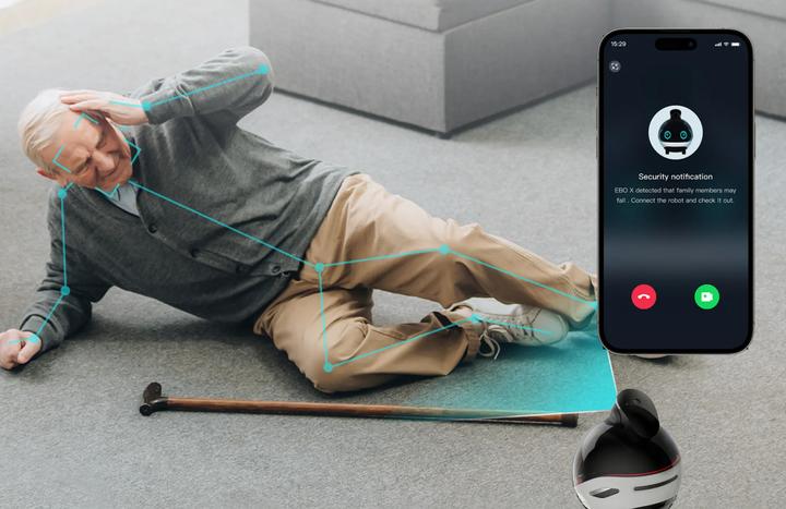 Immagine prodotto Enabot Robot di sorveglianza EBO X con telecamera WLAN (3840 x 2160 pixel)