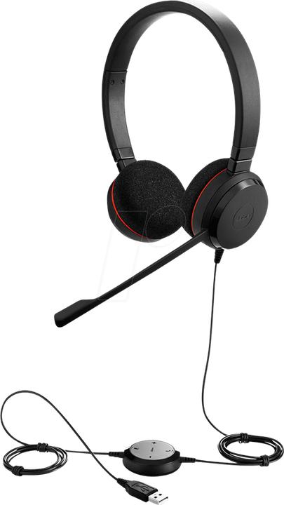 Actual product image Jabra Evolve 20 (Cable, USB-A, Avaya, Cisco, Skype)