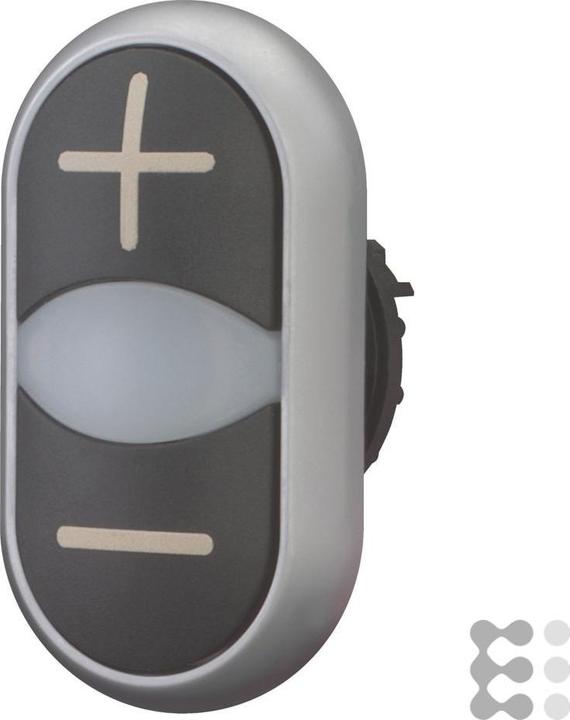 Produktbild Eaton M22-DDL-S-X7/X7 216710 Doppeldrucktaste m.Leuchtm. sw/ws/sw