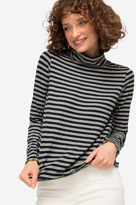 Produktbild Laurasøn T-Shirt, Ringel, Stehkragen, Langarm (XL)