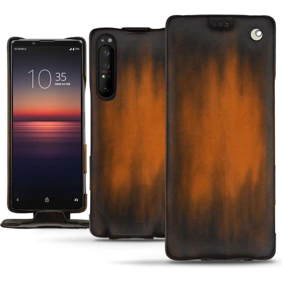 Thumbnail - Noreve Lederschutzhülle vertikal (Sony Xperia 1 II), Smartphone Hülle, Braun