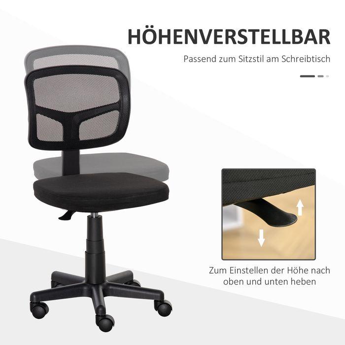 Immagine prodotto Swisshandel24 Bürostuhl Ergonomischer, schwarz (40 - 52 cm)
