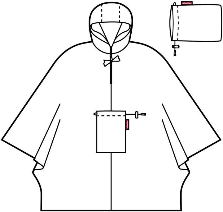 Productafbeelding MGA Mini Maxi Poncho AN7064 Paisley Zwart - Regenhoes van hoge kwaliteit polyester stof -. (Eén maat voor iedereen)