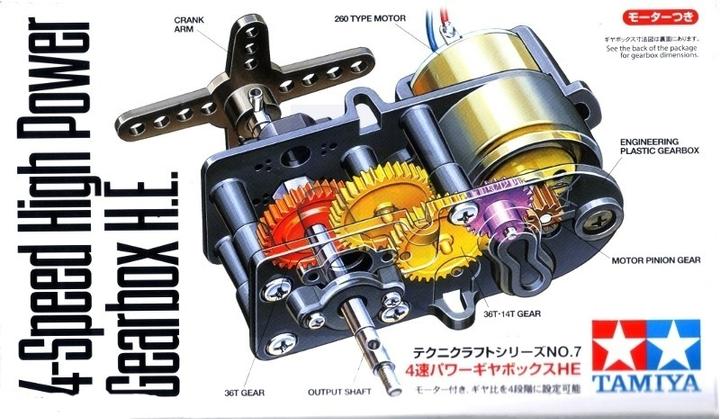 Image du produit Tamiya Kit de boîte à engrenages haute puissance à 4 vitesses (Boîte de vitesses Tamiya, Moteur)