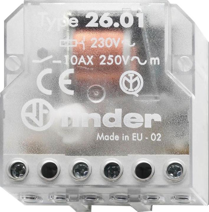 Image du produit Finder Télérupteur 1 contact à fermeture (NO) 24 VAC 10 A 250 VAC